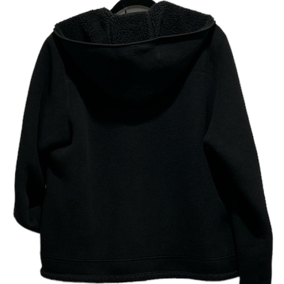 Faded Glory, size XL (16 to 18), black, long sleeve, zipup Sherpa hoodie/pockets - Picture 3 of 10